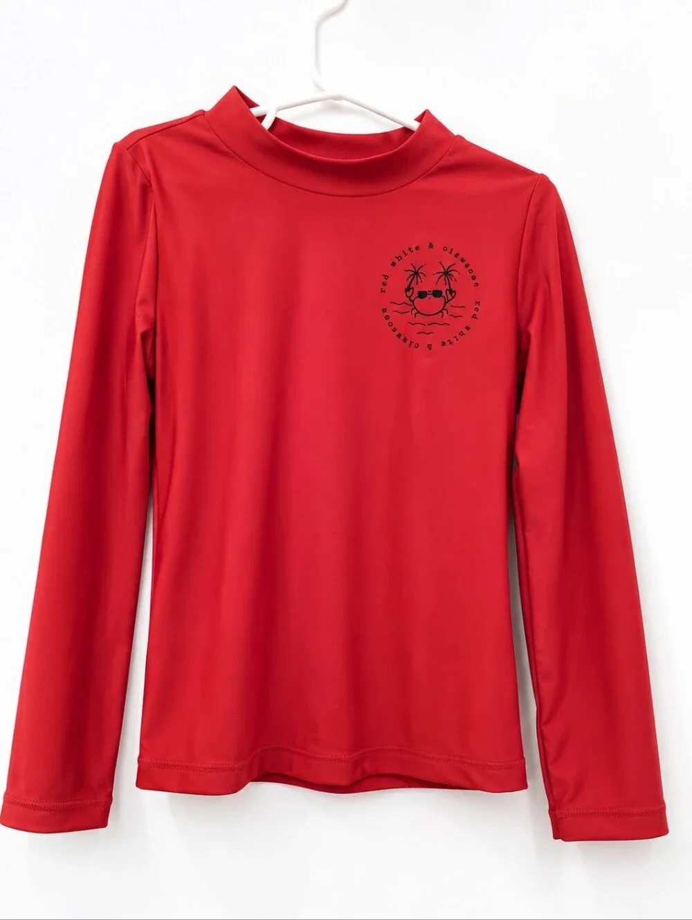 Carter's Just One You Red Long Sleeve Rash Guard Swim Shirt 5T